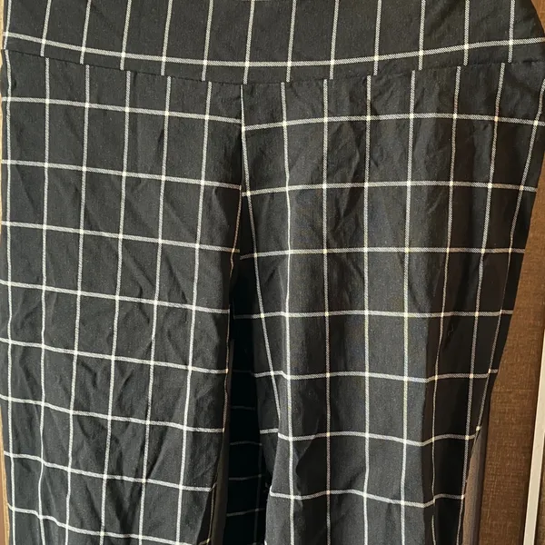 Rainbow Sandals FINAL MARKDOWN Black and White Checkered slacks xl - Image 13