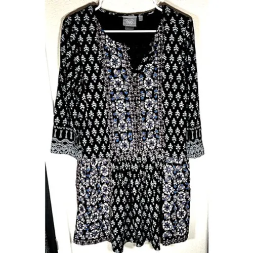 Anthropologie Vanessa Virginia Boho Mini Dress XS Embroidered Kaleidoscope - Image 2