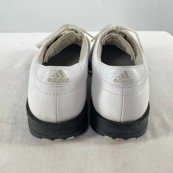 Adidas Golfing Lace Up Cleated Shoes in White Size‎ 6.5 - Image 4