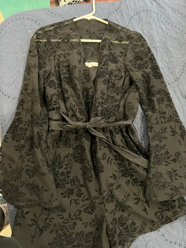 Velvet Embossed Romper - Image 2