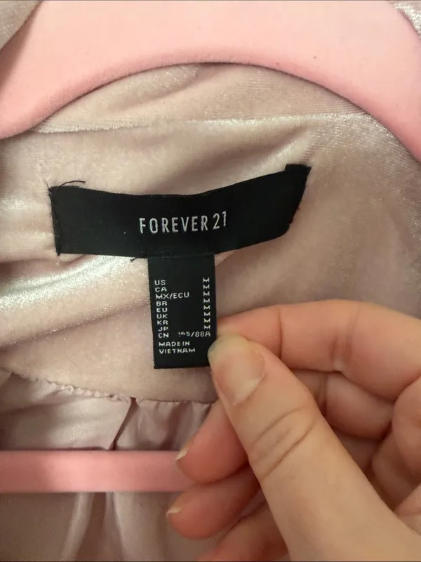 Forever 21 Dusty Rose Velvet Blazer velvet medium - Image 2