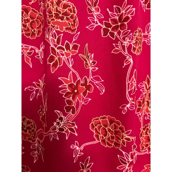 41 Hawthorn‎ Prinsloo Ruffle Detail Blouse Magenta Floral Summer Casual Beach - Image 2