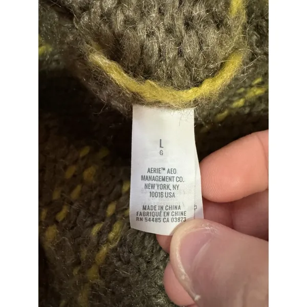 Aerie Women Size Large‎ Knit Sweater Wool Blend Preppy Loungewear Modern Winter - Image 8