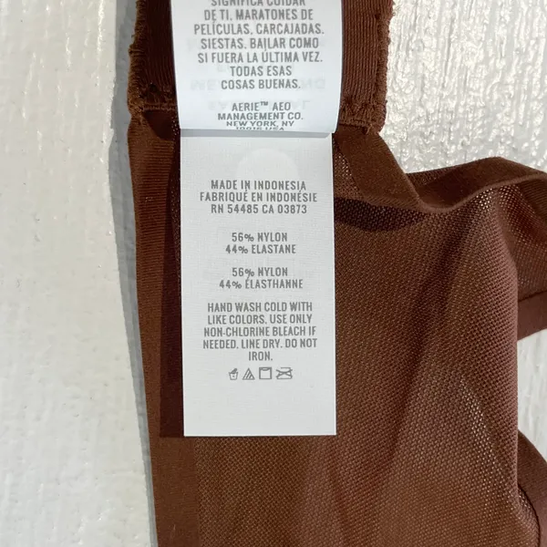 New Aerie SMOOTHEZ Mesh Unlined Underwire Balconette Bra Brown Size 36C - Image 12