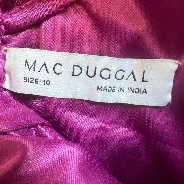 Mac Duggal 5674 Ruffle V-Neck Sequin Dress NWT Size 10 - Image 6