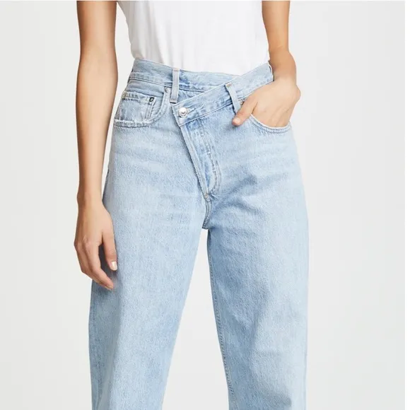 AGOLDE Criss Cross Upsized Jeans size‎ 25 Straight Leg High Rise - Image 4