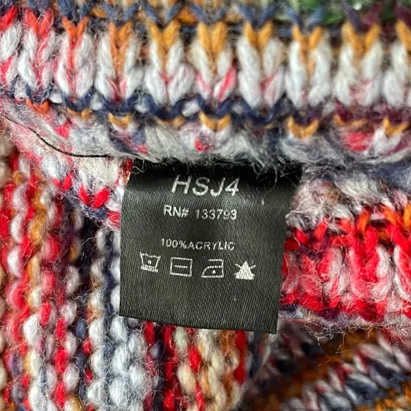 POL Red Rainbow Open Front Kimono Sweater M - Image 13
