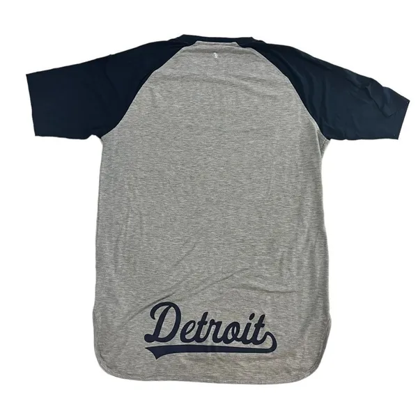 Detroit D Original Baseball Tee Size Large Gray - Image 3
