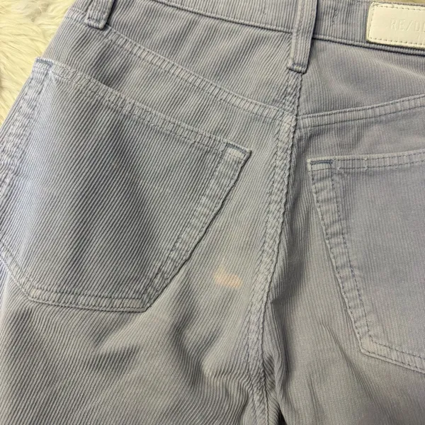 RE/DONE Wide Leg Corduroy Pants – Size 25 – Washed Slate – High Rise - Image 7