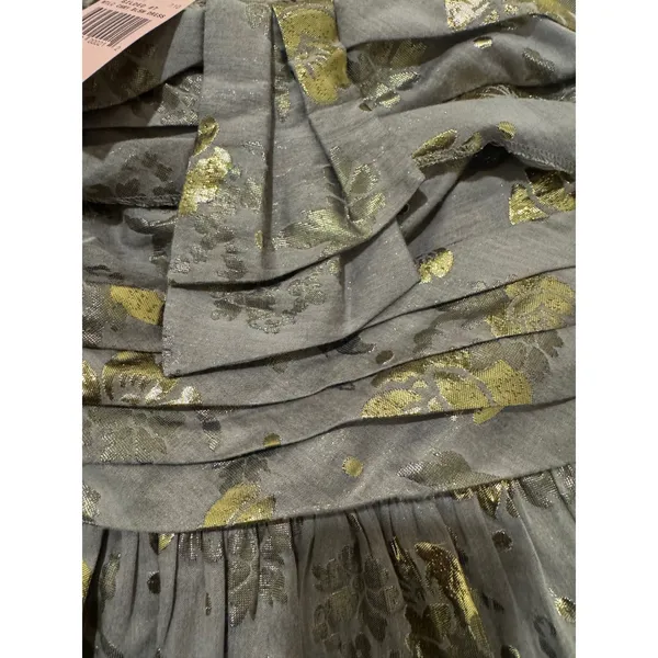 Juicy Couture Gilded Gold‎ Cherry Blossom strapless dress NWT Size 0 Homecoming - Image 3