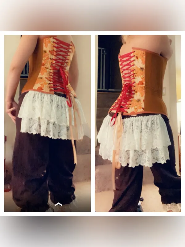Steampunk corset pants Brown Size L - Image 4