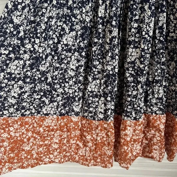 143 Story by Line Up Tiered Flowy Dress Long Bell Sleeve Floral Print M - Image 9