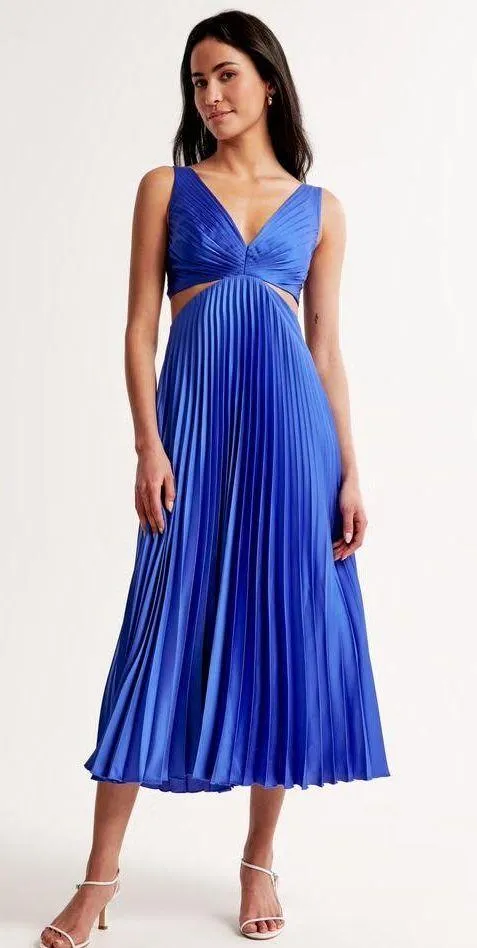 Abercrombie Giselle Pleated Cutout Maxi Dress - Image 4