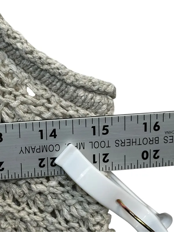 Aerie Gray Open Knit Sweater Tank Top Size XL Sleeveless Scoop Neck - Image 9