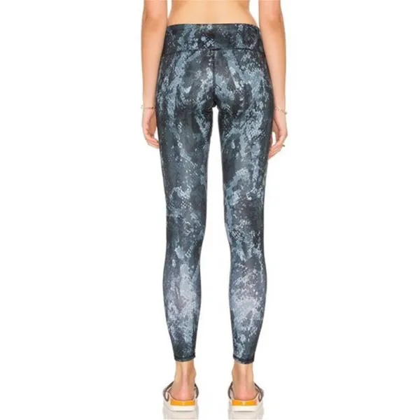 Alo Yoga Python Snakeskin Airbrush Athletic Gray Blue Leggings S - Image 3