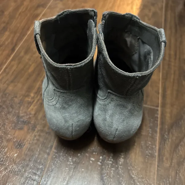 Dolce Vita Blue Gray Suede Ankle Boots Size 6 - Image 4