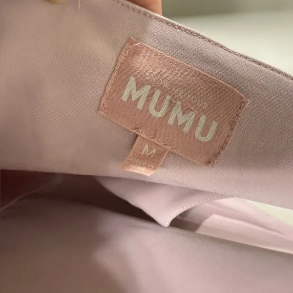 Show Me Your Mumu Morgan Pale Pink Bridesmaid Maxi Dress Medium - Image 5