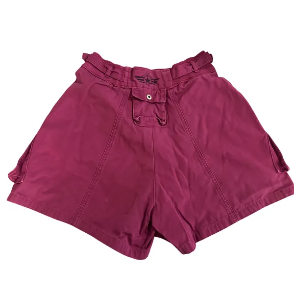 VTG‎ Esprit Sport Pink High Rise Shorts Women's 26 Paperbag Cotton 90s Y2K - Image 2