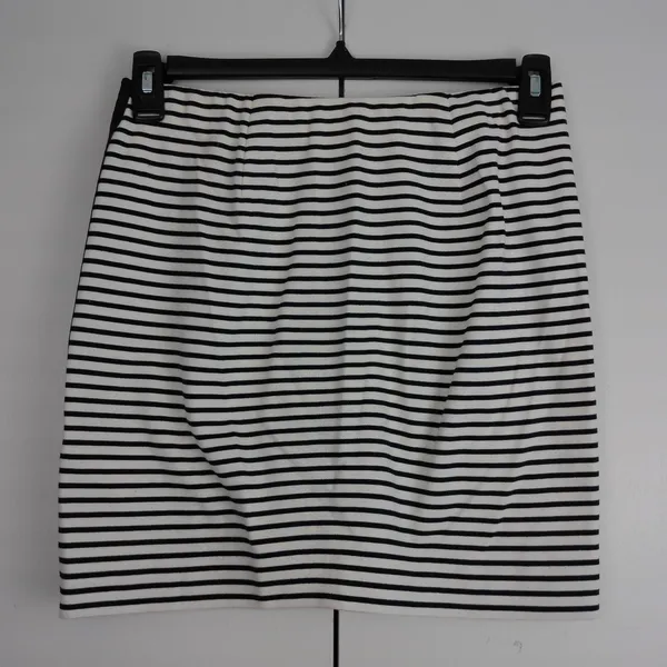 Madewell Navy White Striped Mini Skirt French Girl Coastal Preppy‎ Size Small - Image 3
