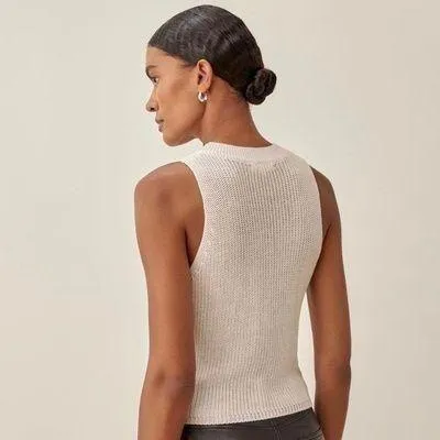 Reformation Lilac Linen Knit Top - Image 2