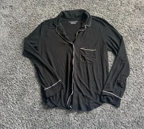Victoria's Secret Black Tee with White Logo Print - Image 2