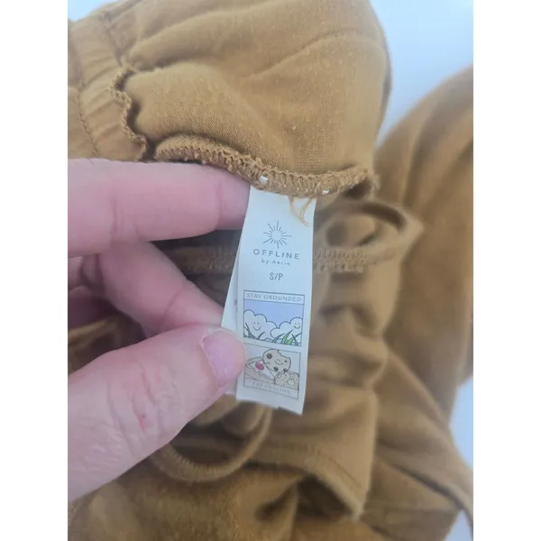 OFFLINE by‎ Aerie Jumpsuit Womens Small Brown Terry Cloth Wide Leg Sleeveless - Image 5