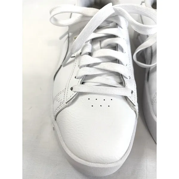 PUMA White Platform Sneakers Womens 6 /‎ Youth 4.5 Clean Girl Minimalist Shoes - Image 7
