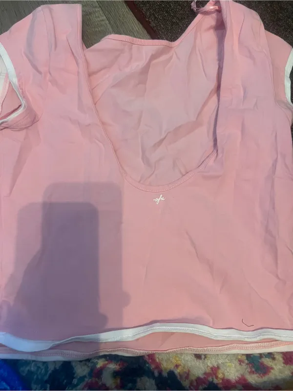 Urban Outfitters Out from under Pink Women's Short Sleeve Scoop Neck Top - Image 9
