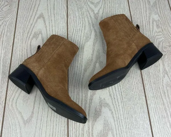 Dolce Vita Women's Layton Chelsea Booties 6M Dark Brown Suede $150 - Image 6