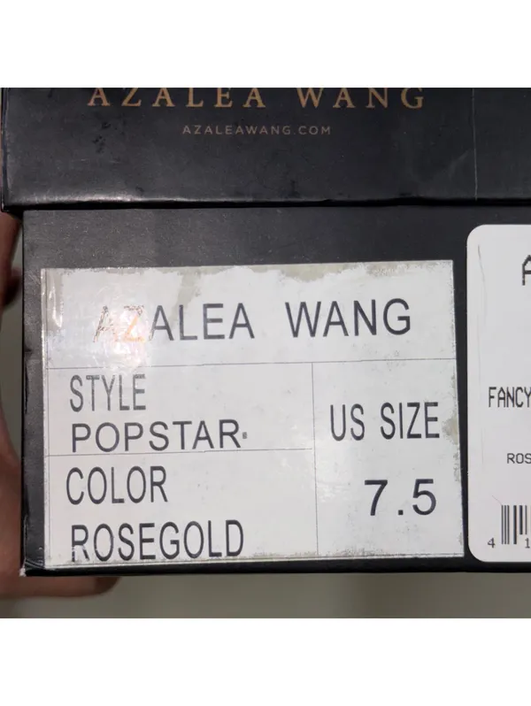 Azalea Wang Popstar Rose Gold PVC Slingback Stiletto Heels Women’s Size 7.5 - Image 9