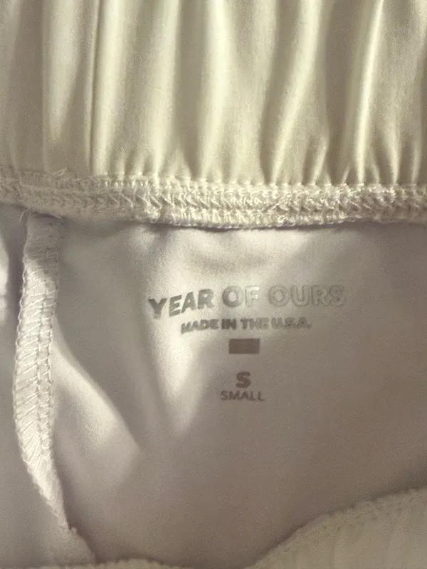 Year of Ours Women’s The Tennis Skort Athletic Skirt White Small Elastic Waist - Image 3