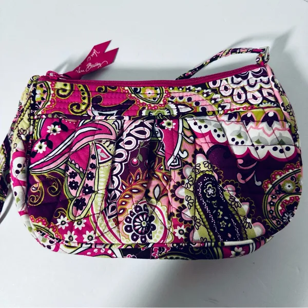 Vera Bradley Multicolor Pink Floral Little Hipster Bag Crossbody Purse VGC - Image 5