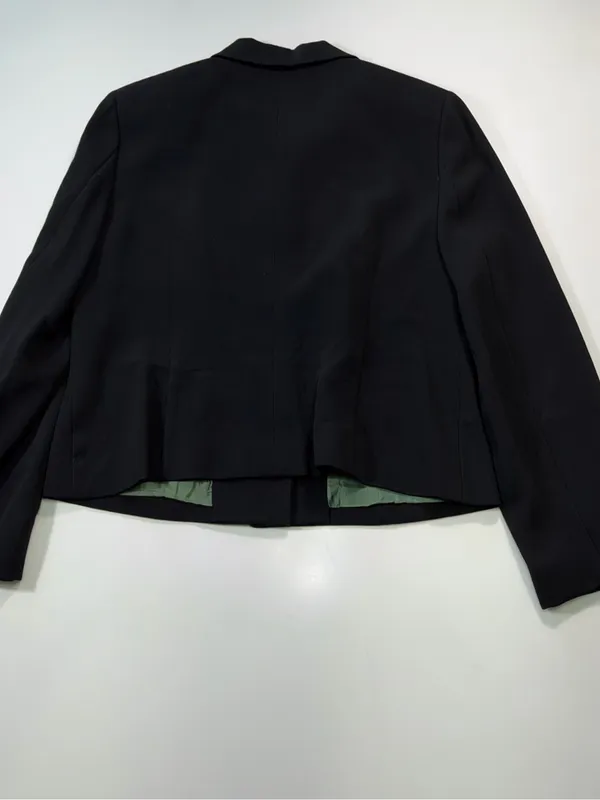 Valerie Stevens Black Cropped Tailored Blazer Size 10 - Image 9