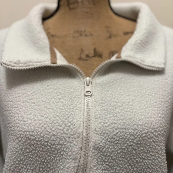 Koolaburra by UGG White Sherpa Fleece Quarter Zip Pullover‎ Sweatshirt Medium - Image 2