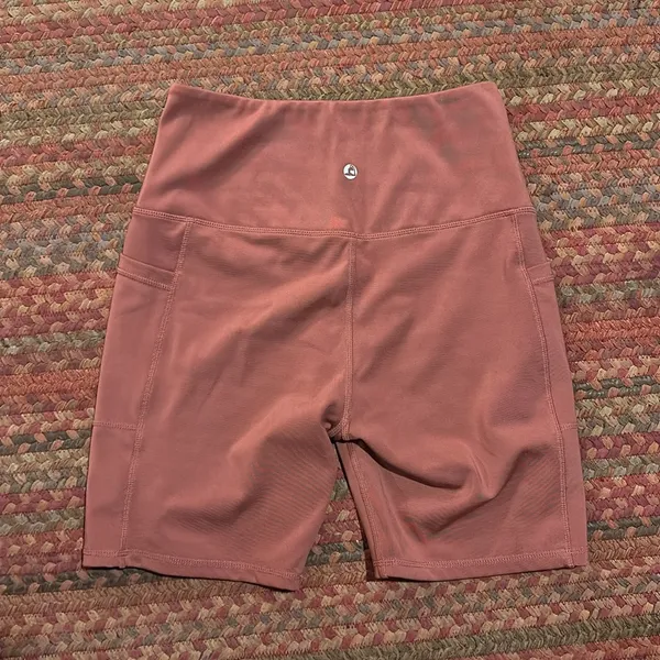 Legend Active Dusty Rose Pink Bike Shorts With Pockets - Image 3