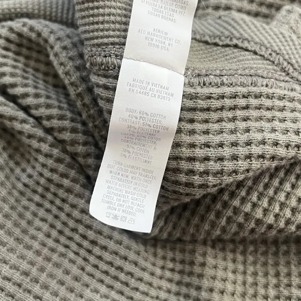 Aerie LumberJane Waffle Shirt Shacket Women’s XS Button Down Oversized Green - Image 5