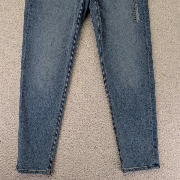 American Eagle Mom Jean High‎ Rise Washed Blue Stretch Denim Womens 0 Reg - Image 4