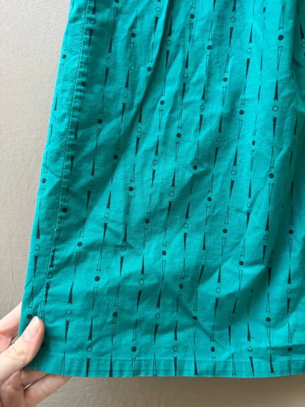 Vintage KHAZANA Patterned Pinafore House Dress - Image 8