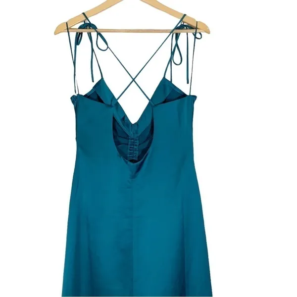 Jason Wu Satin Halter Open Back Midi Slip Dress Size Large - Image 11