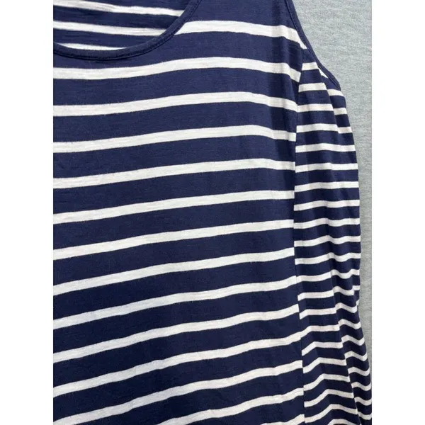 Boden Navy White Striped Sleeveless‎ Cotton Tank Dress Womens 10 - Image 3