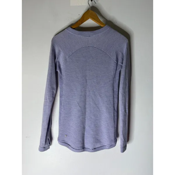 Lululemon merino wool long sleeve crew neck sweater blue purple size 6‎ - Image 2