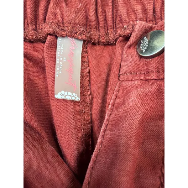 Free People Movement Rust Red Utility Straight Leg Cargo Pants Women's XS Size 4 - Image 2