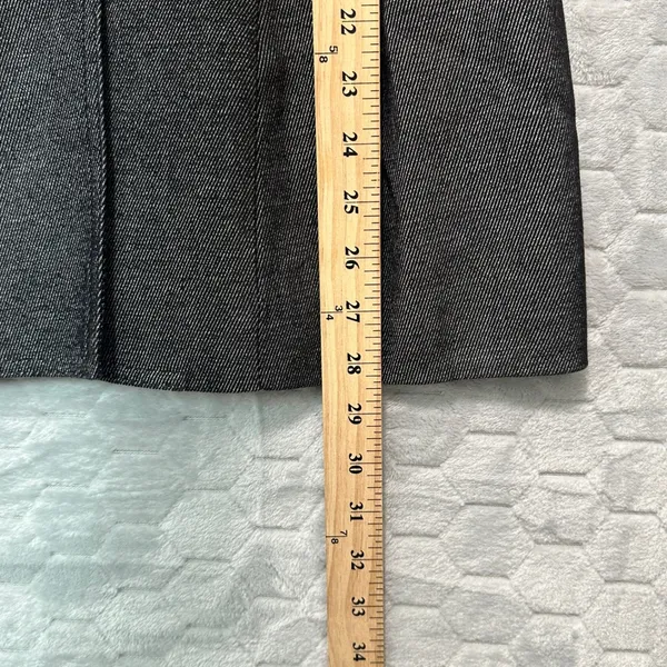 Express Women Tailored 3/4 Button Blazer Jacket Gray Stretch Lined Office Chic - Image 8