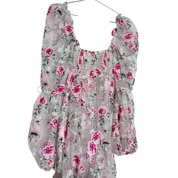 For Love & Lemons Sheer‎ Floral Overlay Dress NEW - Image 6