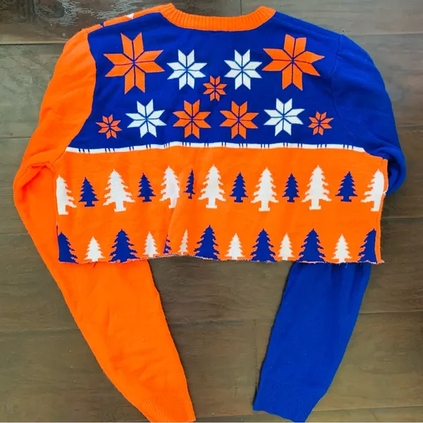 UF Football University of Florida Gators Cutoff Cropped Ugly Christmas Sweater - Image 5