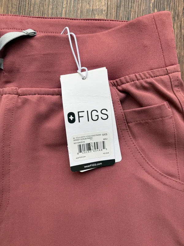 NWT FIGS Women’s Mauve Yola Skinny Scrub Pants - Size XXS - Image 5