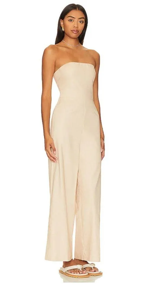 NWT SNDYS Nina Linen Jumpsuit in Natural, size XS - Image 2