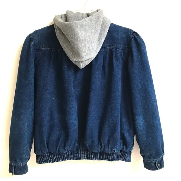 Vintage Dawn 90s denim jacket with built-in hoodie L‎ - Image 12