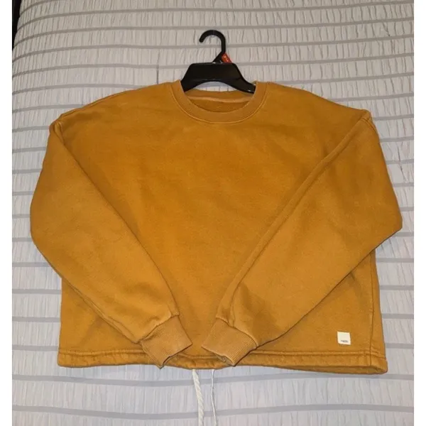 Vuori Womens Large Restore Sweatshirt Drawstring Gold Camel Relaxed Oversized - Image 2