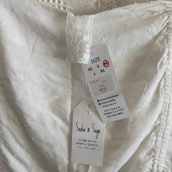 NWT Sadie & Sage White Textured Bonita Mini Skirt - Image 4
